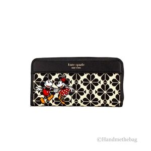 NEW Kate Spade X Disney 100 Large Spade Flower Continental Wallet Purse